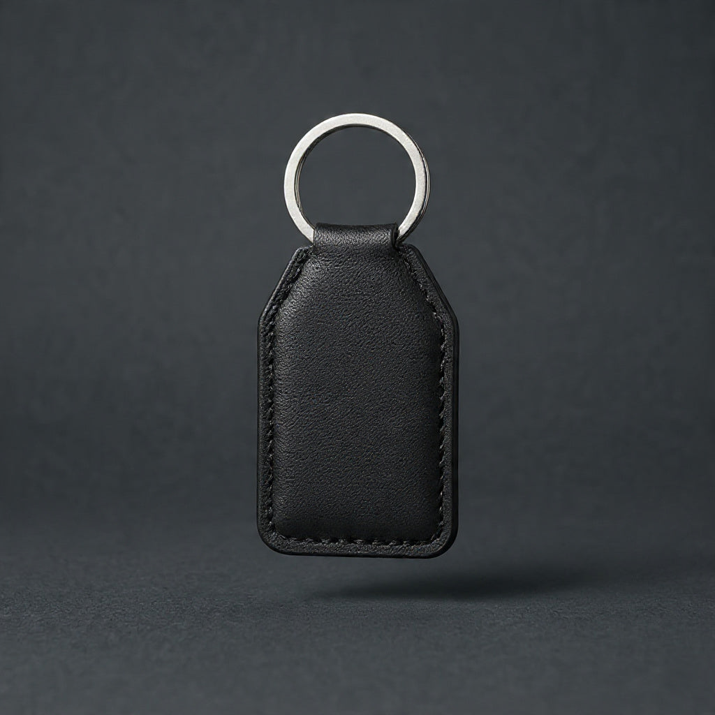 Executive Black Leather Key Ring – Premium Daily Carry Accessory