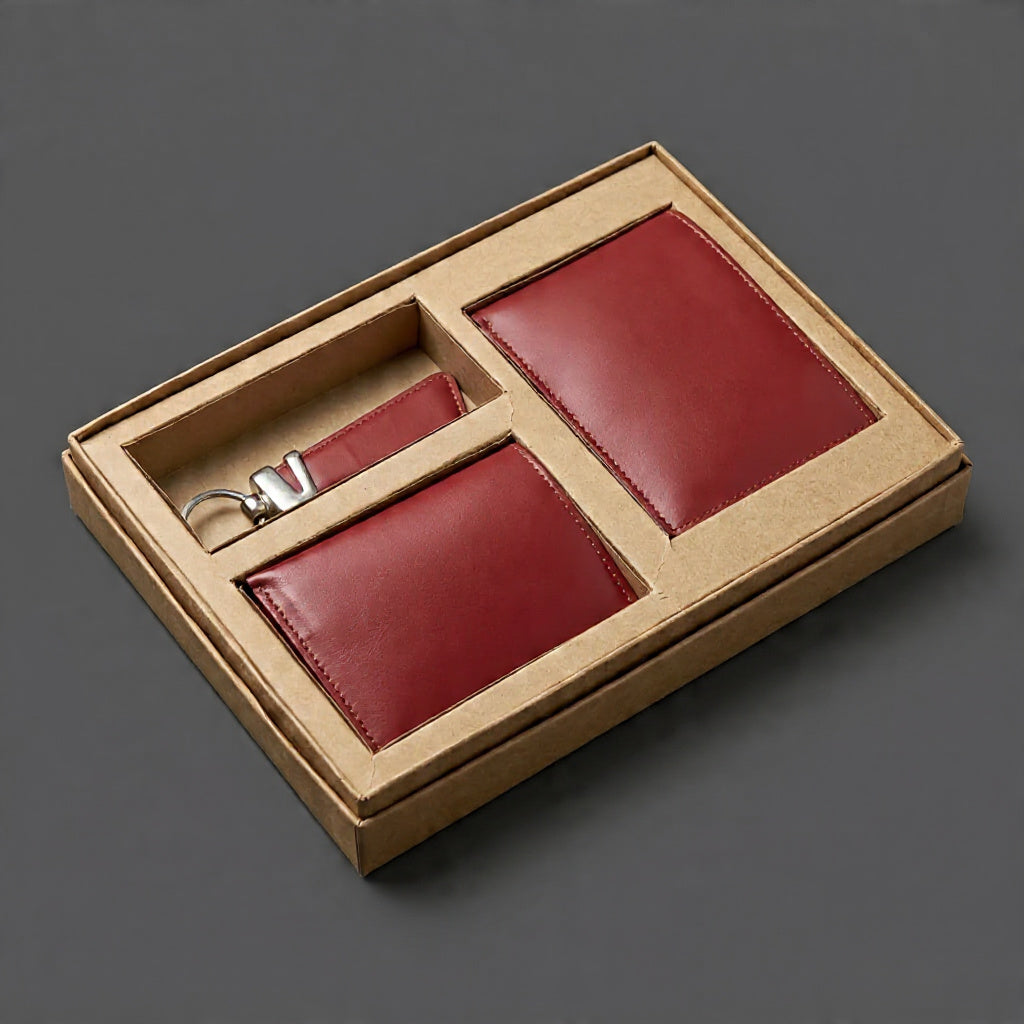 Premium Wallet Collection Gift Box – Dual Wallet & Keychain Set