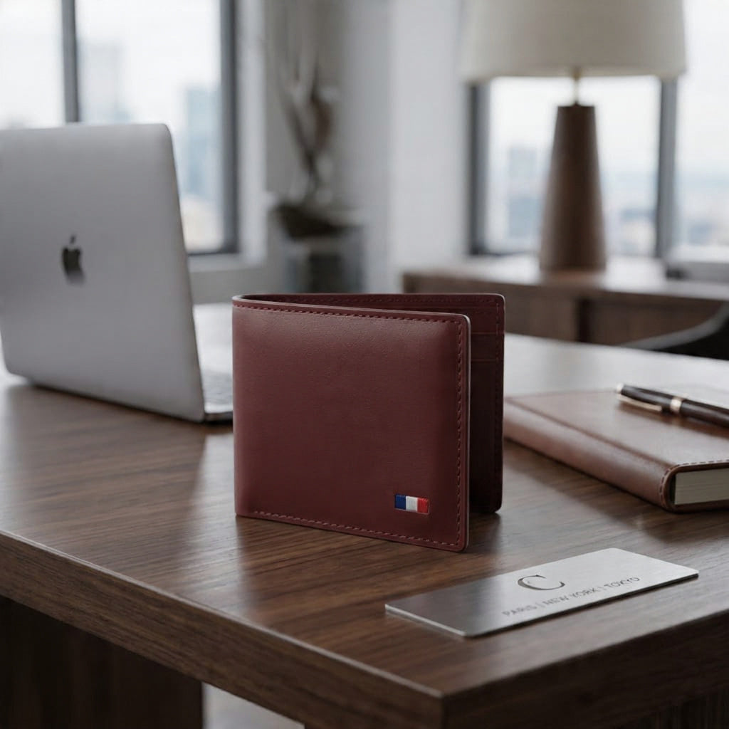 Premium Bifold Leather Wallet – Multi-Card Everyday Carry Wallet with Coin Pocket