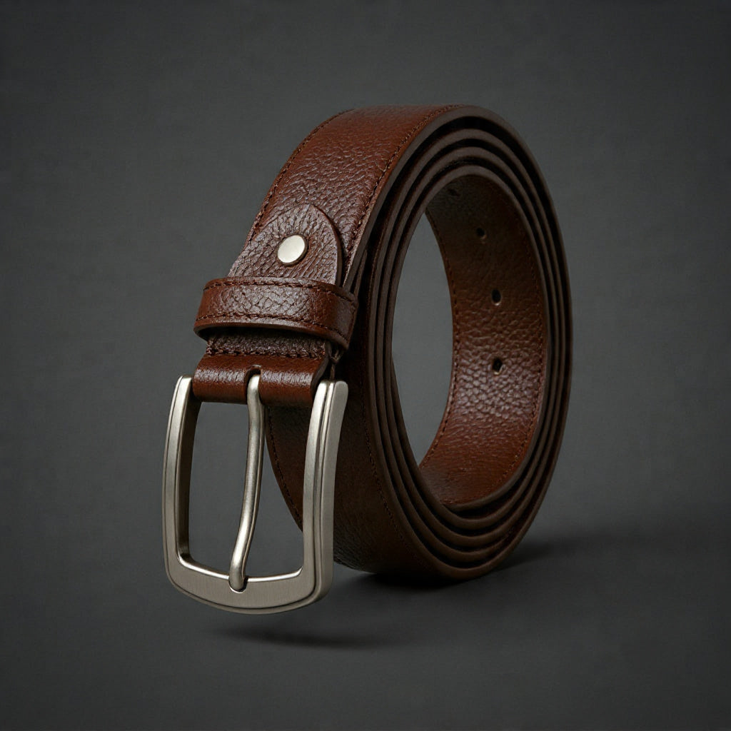 Executive Leather Belt – Smart Casual Adjustable Belt | Dark Brown