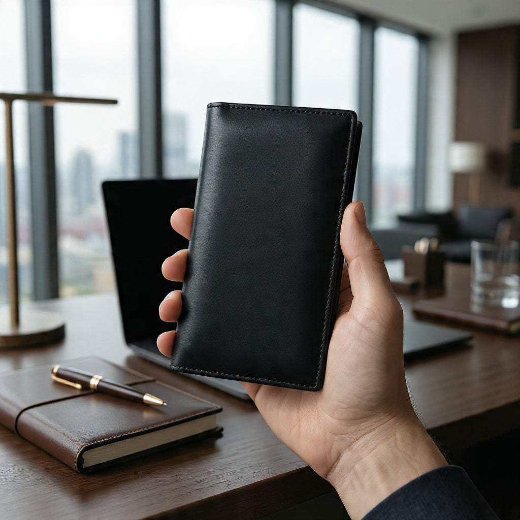 Executive Long Leather Wallet for Men – Premium Genuine Leather