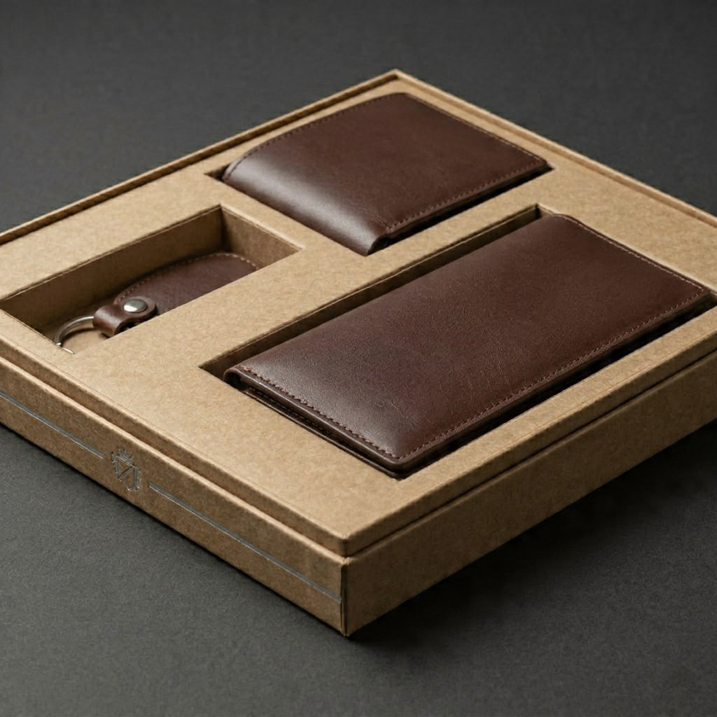 Premium Gift Box Set – Wallet, Long Wallet & Keychain Combo for Everyday Essentials