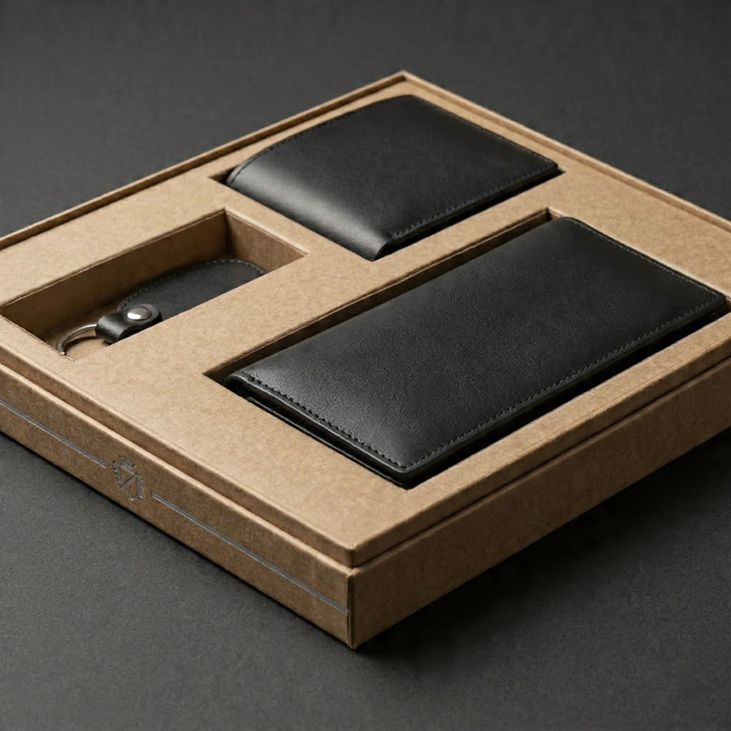 Premium Gift Box Set – Wallet, Long Wallet & Keychain Combo for Everyday Essentials