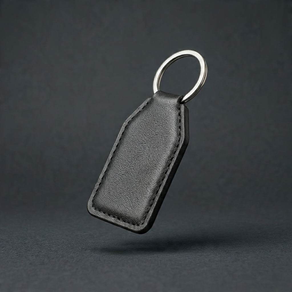 Executive Black Leather Key Ring – Premium Daily Carry Accessory