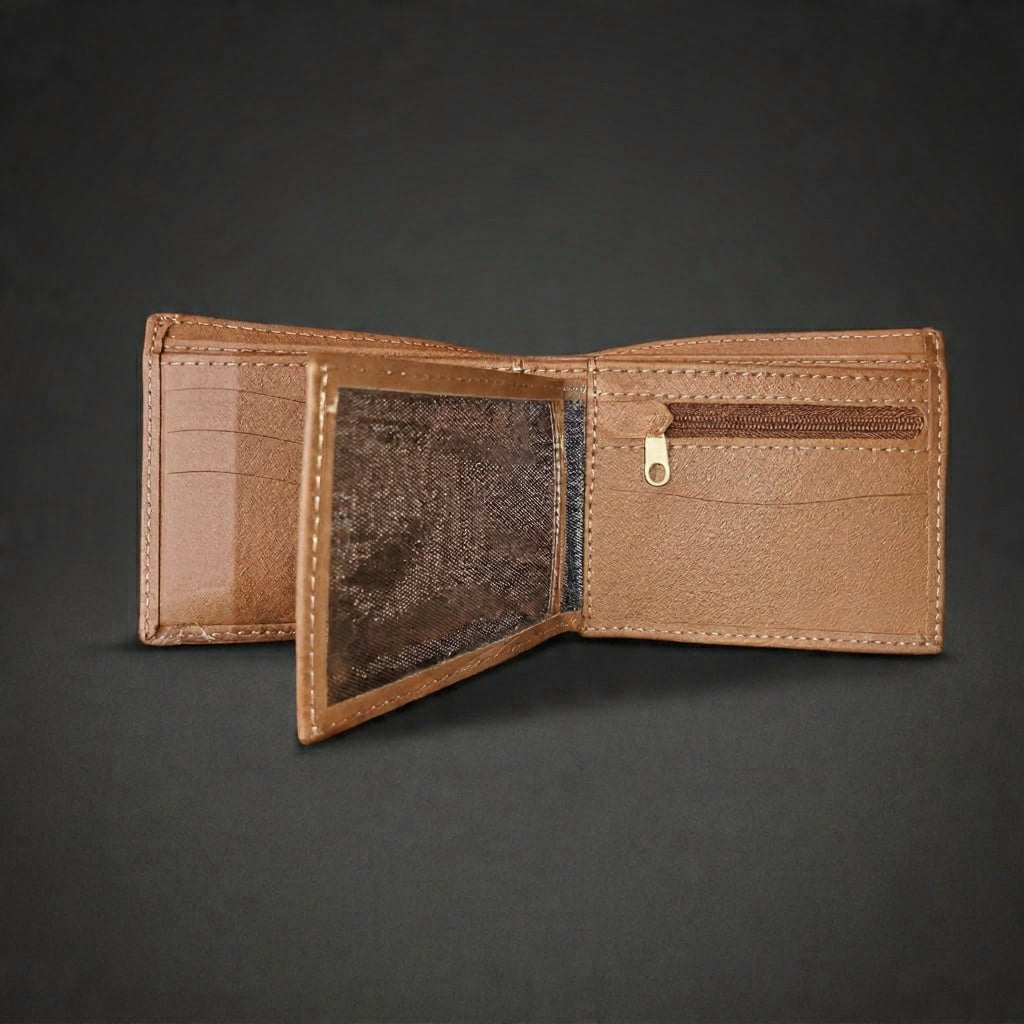 Premium Bifold Leather Wallet – Multi-Card Everyday Carry Wallet with Coin Pocket